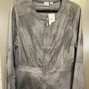 Cato Women's Charcoal Leather Jacket